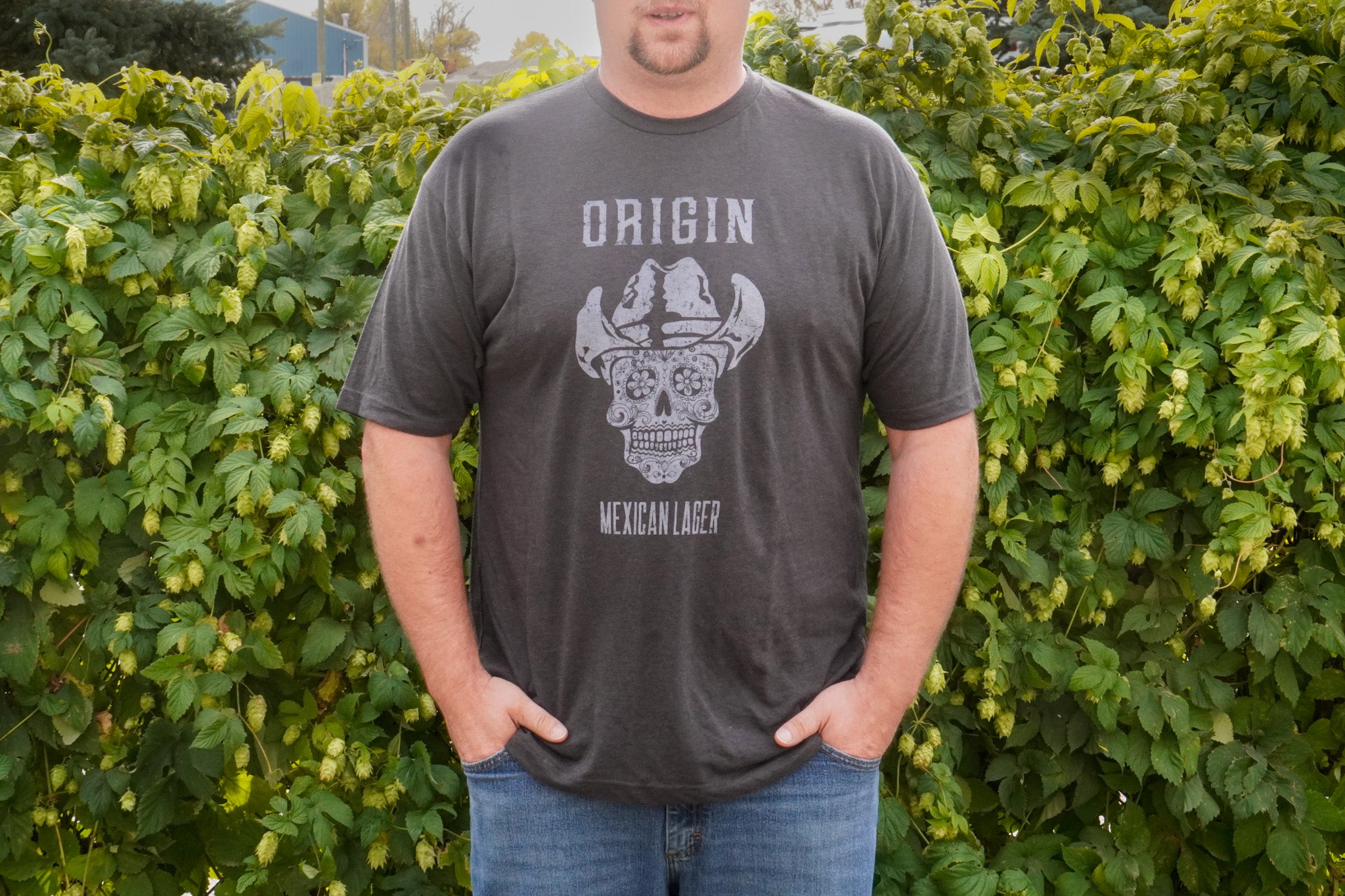 Origin Mexican Sugar Skull T Shirt Origin Malting Brewing Co. Ltd