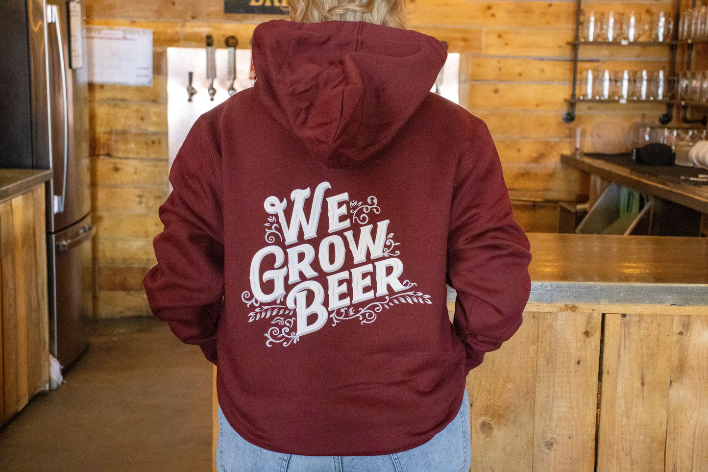 Origin - We Grow Beer Hoody - Burgandy